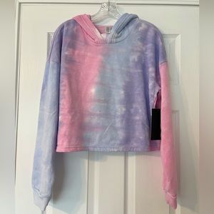 Tie-dye cropped sweatshirt